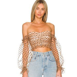 Majorelle Corinne Top in Dark Nude NWOT Size Small